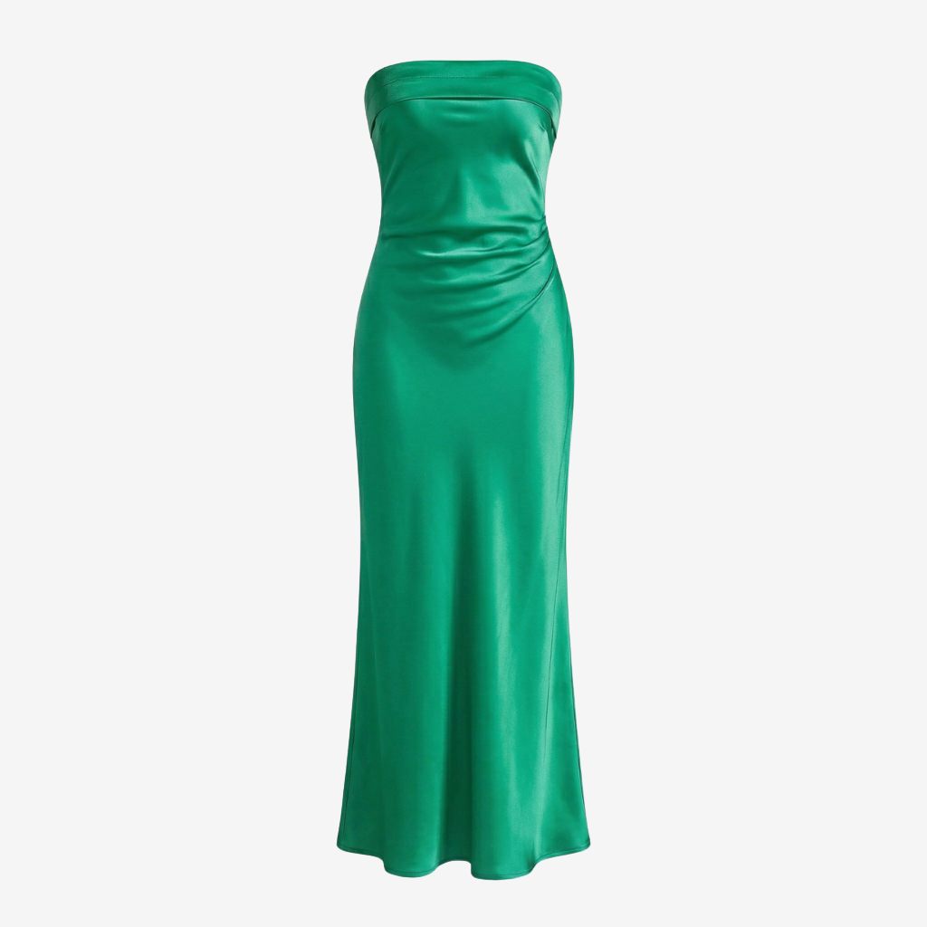 NOMU | Women’s Strapless Satin Maxi Dress