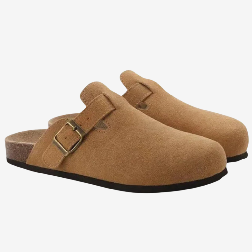 NOMU | Men’s Buckle Strap Closed-Toe Slip-On Mules