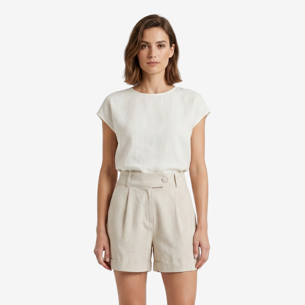 NOMU | Women’s High Waisted Linen Shorts