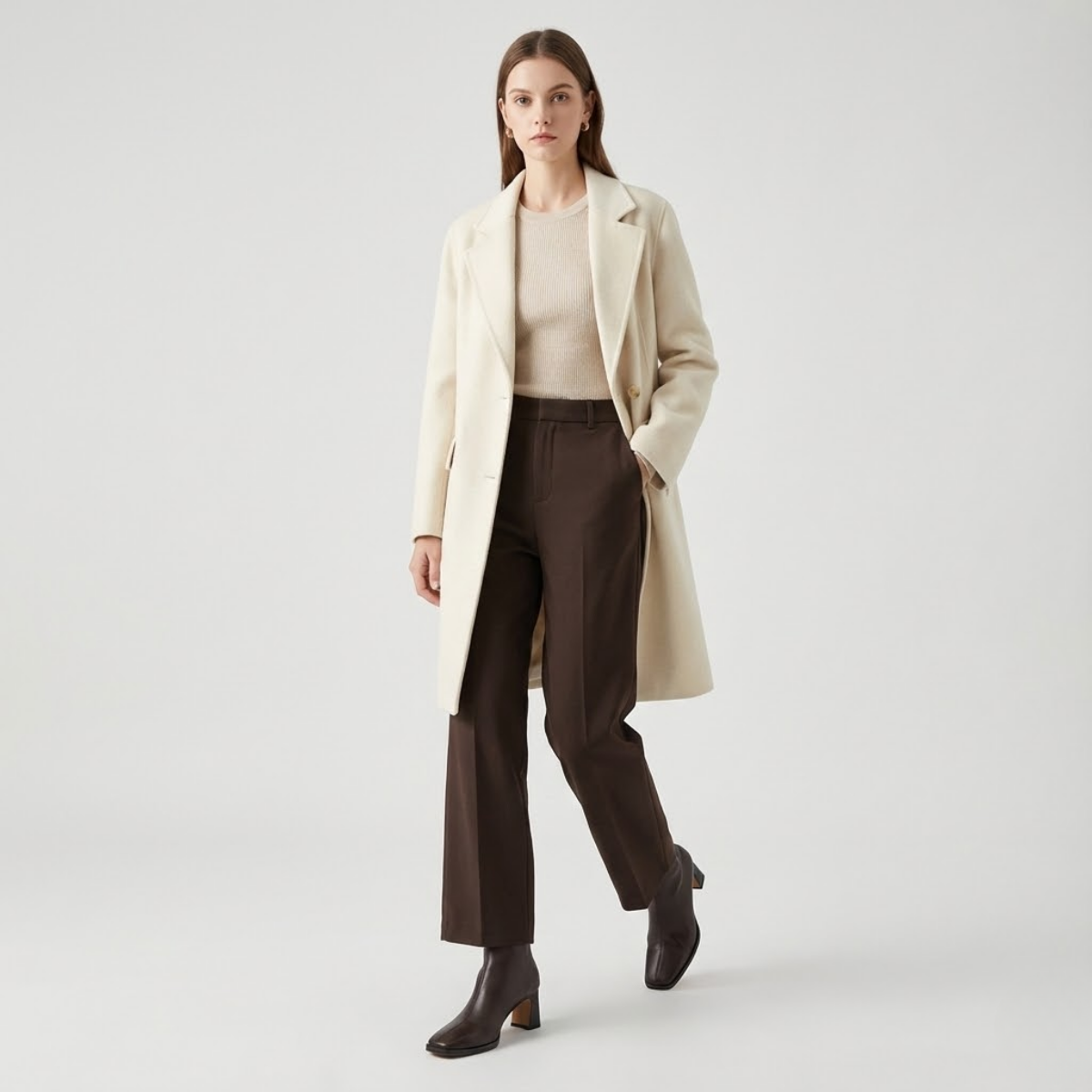 NOMU | Women's Minimalist Block Heel Ankle Boots – Sleek Side Zip Dress Boots
