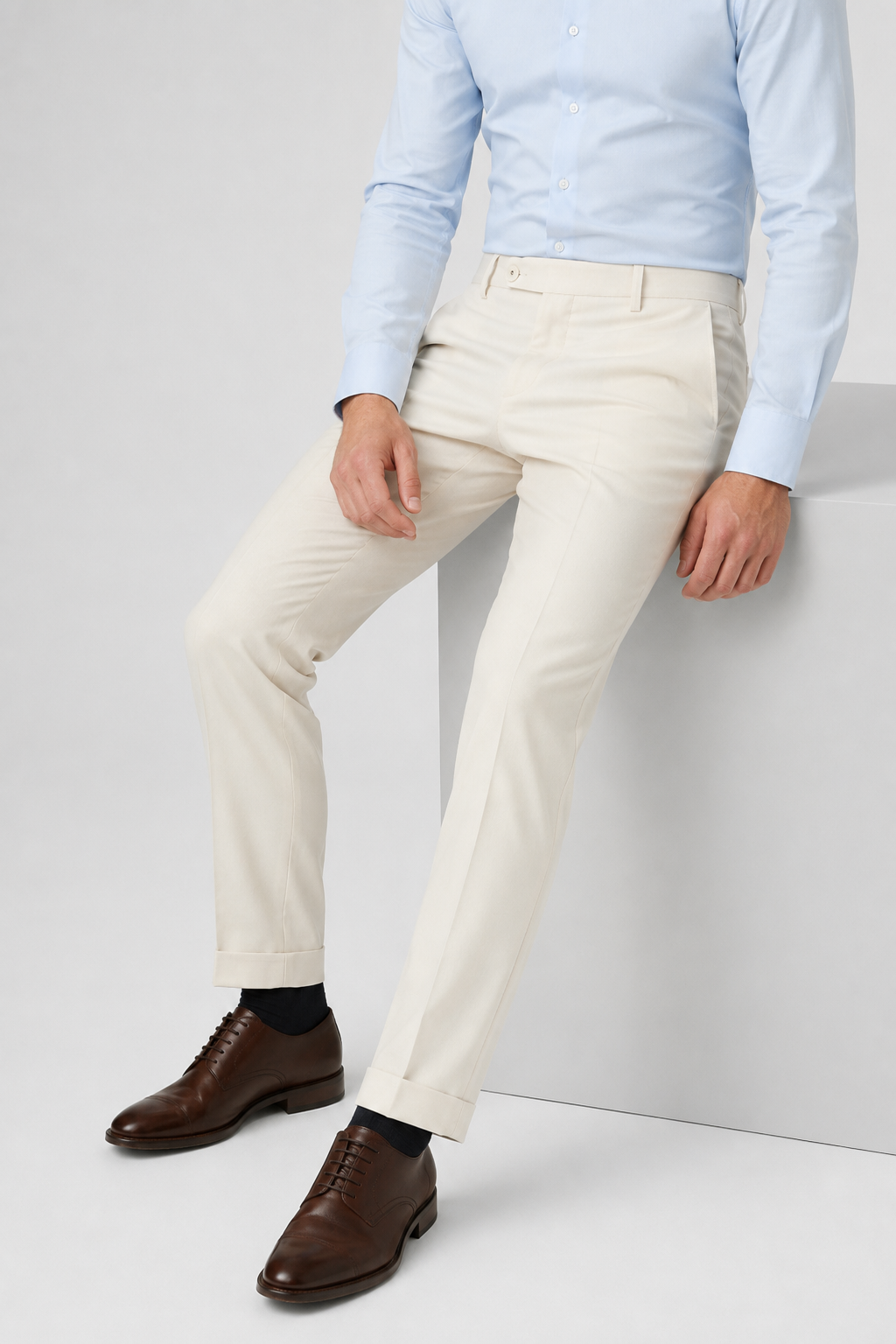 NOMU | Men's Slim Fit Dress Trousers – Tailored Formal Ankle Pants