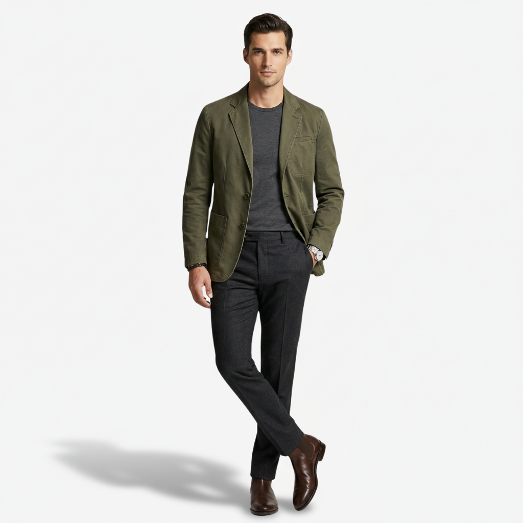 NOMU | Men's Smart Casual Cotton Blazer – Modern Tailored Jacket