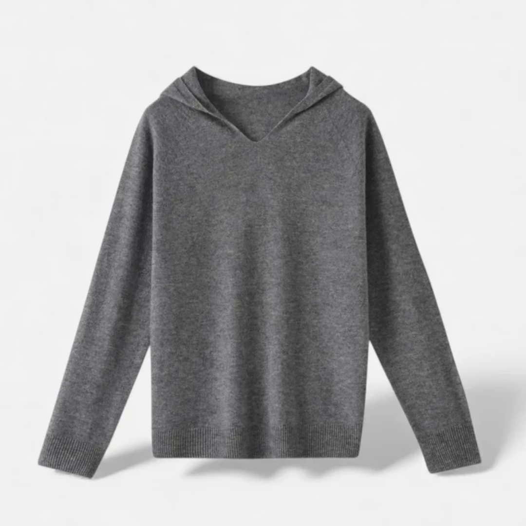 NOMU | Women's Hooded Knit Sweater – Soft Relaxed Pullover Hoodie