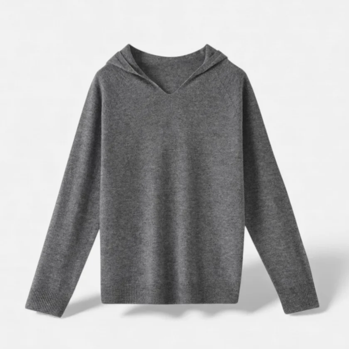 NOMU | Women's Hooded Knit Sweater – Soft Relaxed Pullover Hoodie