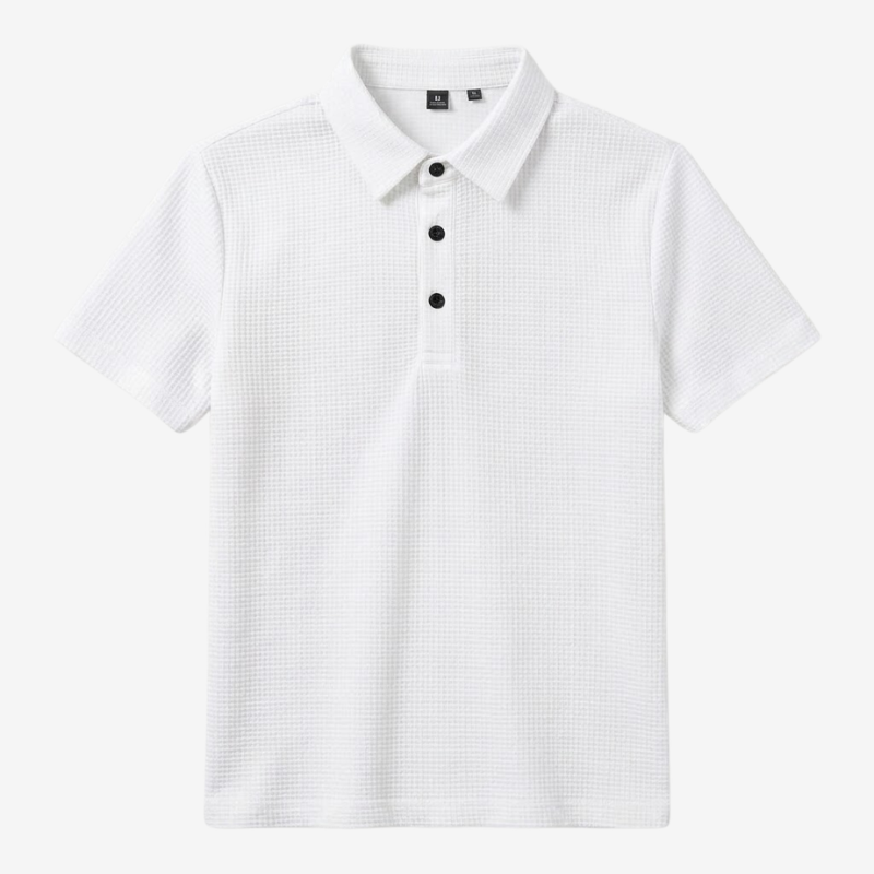 NOMU | Men's Textured Polo Shirt – Classic Short Sleeve Casual Fit
