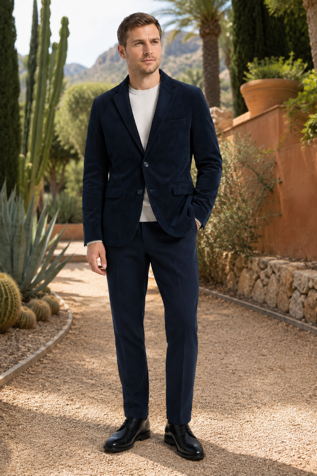 NOMU | Men's Corduroy Blazer – Classic Tailored Smart Casual Jacket