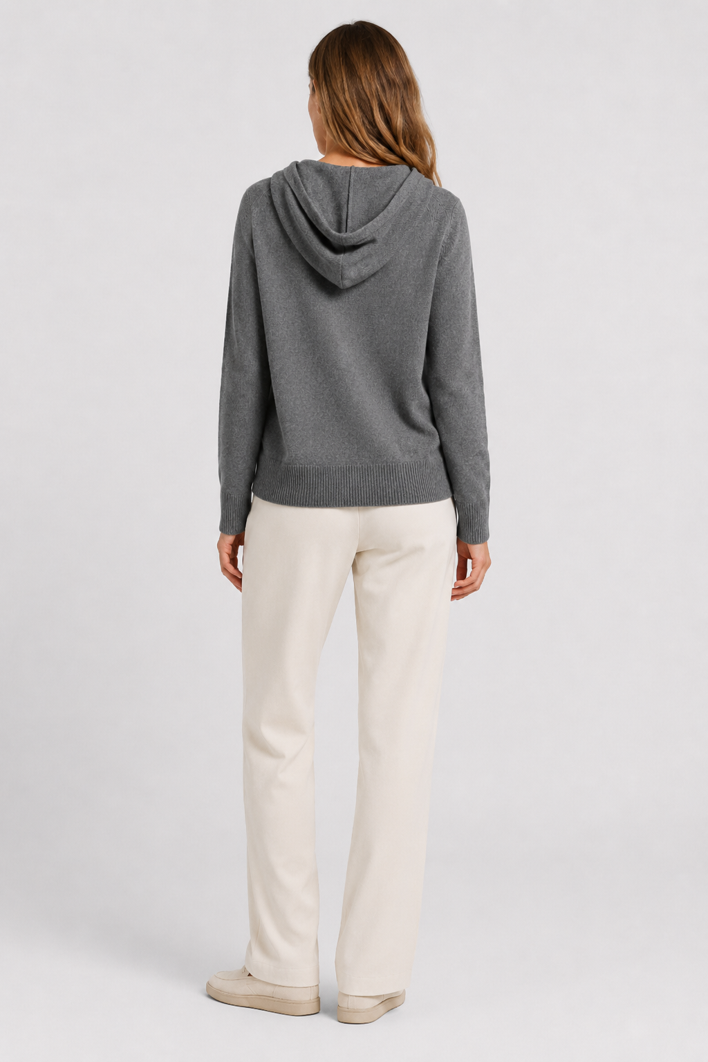 NOMU | Women's Hooded Knit Sweater – Soft Relaxed Pullover Hoodie