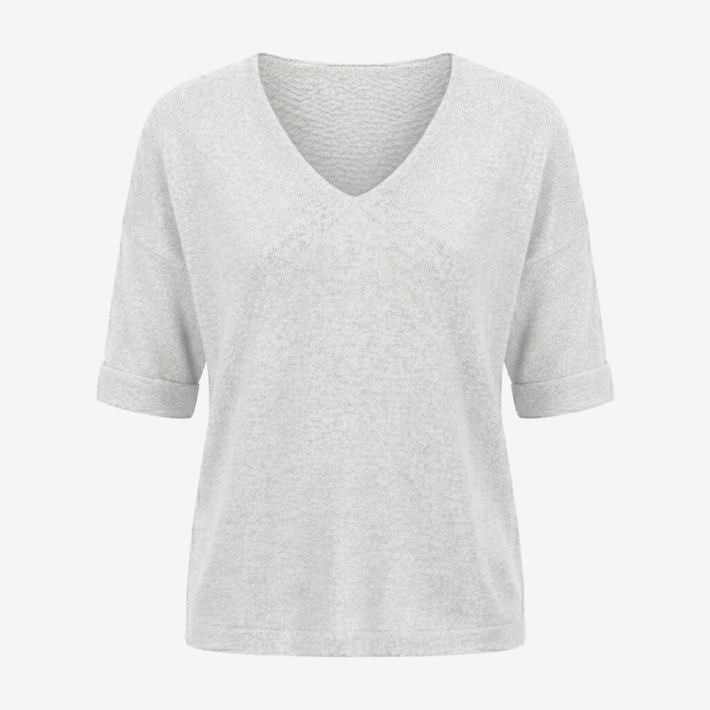 NOMU | Women’s V-Neck Short Sleeve Knit Top