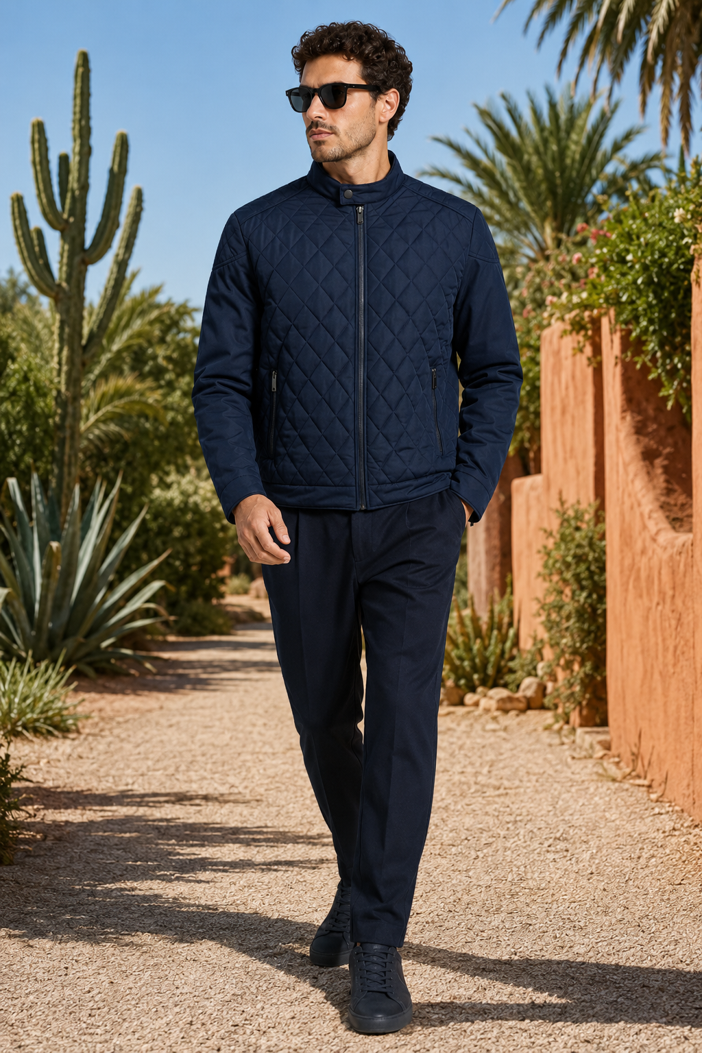 NOMU | Men's Quilted Zip-Up Jacket – Lightweight Modern Outerwear