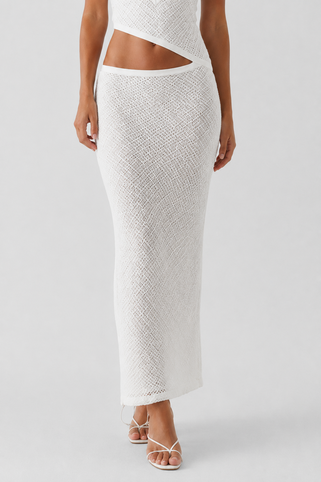 NOMU | Women's Cut-Out Maxi Dress – Sleeveless Crisscross Knit Bodycon Design