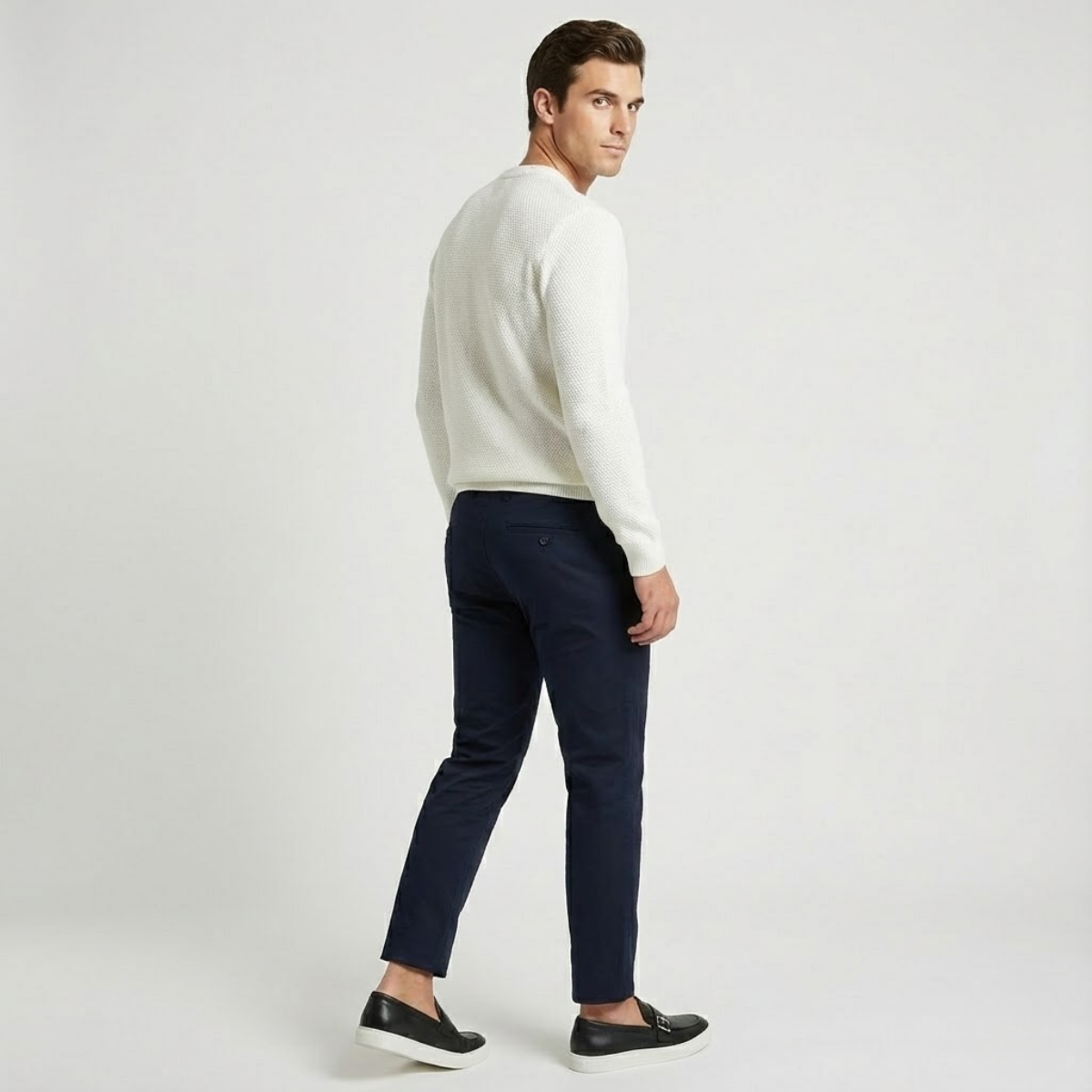 NOMU | Men's Double Monk Strap Sneakers – Smart Casual Slip-On Dress Sneakers