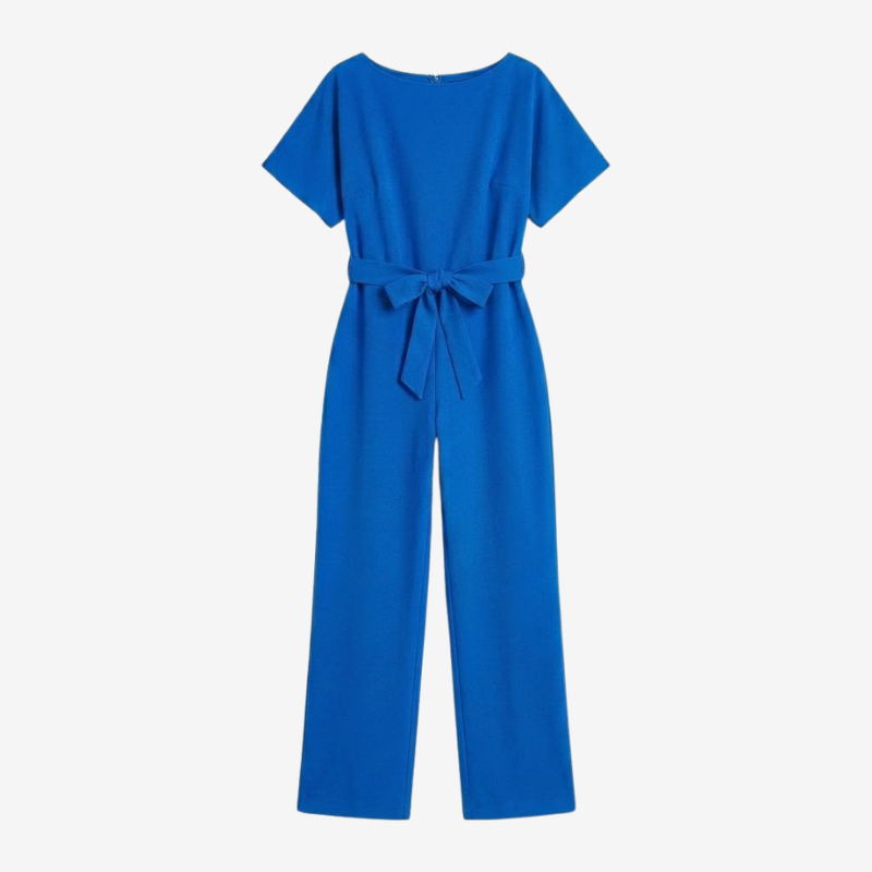 NOMU | Women's Minimalist Belted Wide-Leg Jumpsuit – Elegant Relaxed One-Piece Outfit