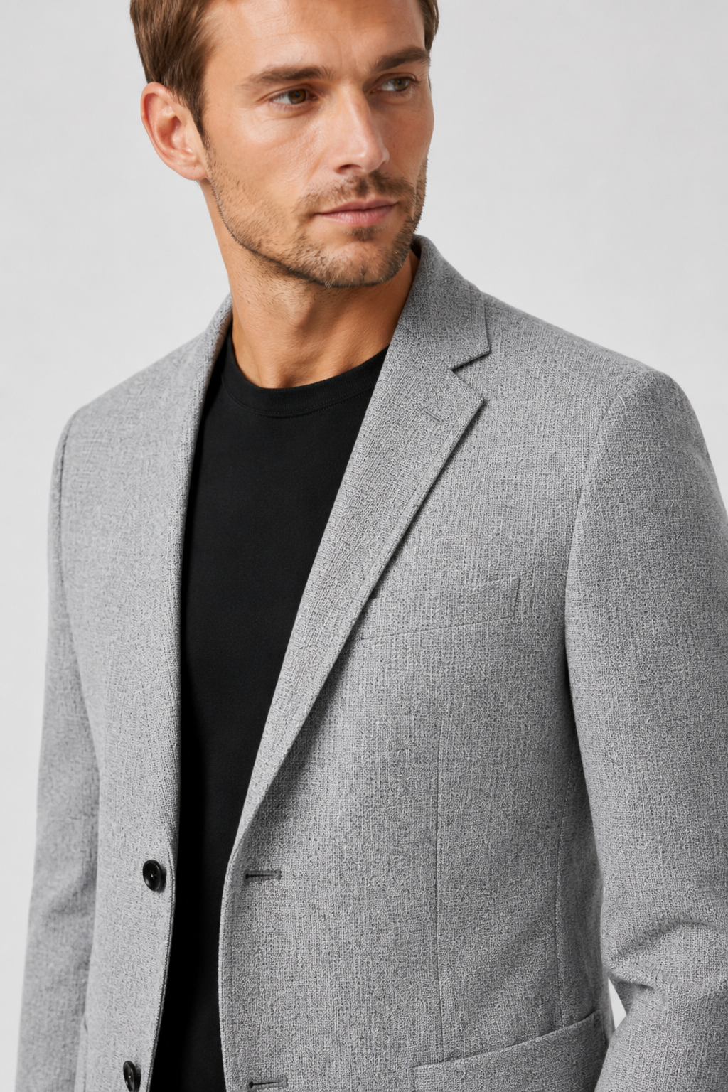 NOMU | Men's Textured Tailored Blazer – Smart Casual Single-Breasted Jacket