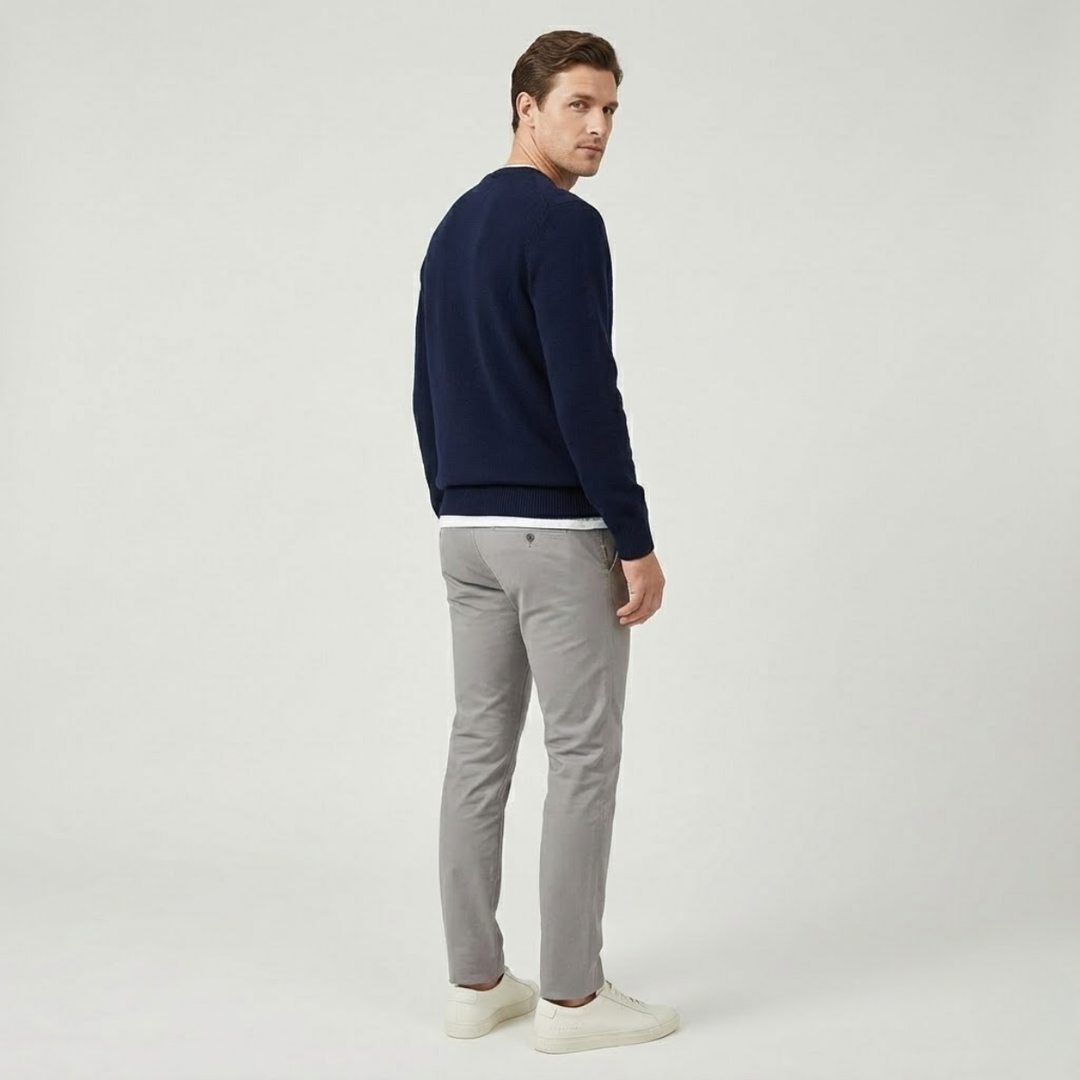 NOMU | Men's Minimalist Leather Sneakers – Classic Low-Top Casual Shoes