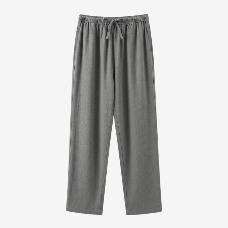 NOMU | Men's Linen Drawstring Pants – Relaxed Smart Casual Trousers