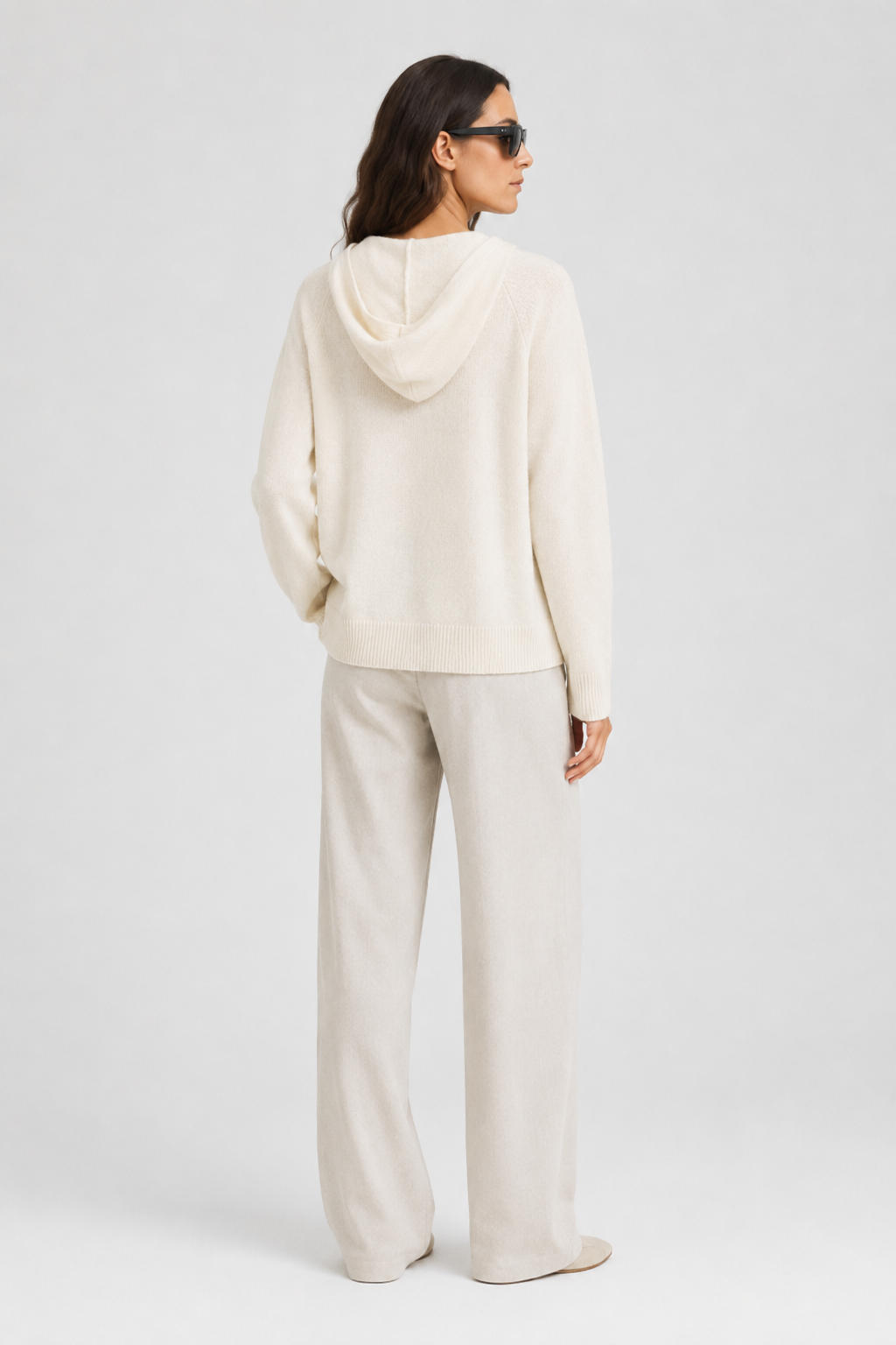 NOMU | Women's Hooded Knit Sweater – Soft Relaxed Pullover Hoodie