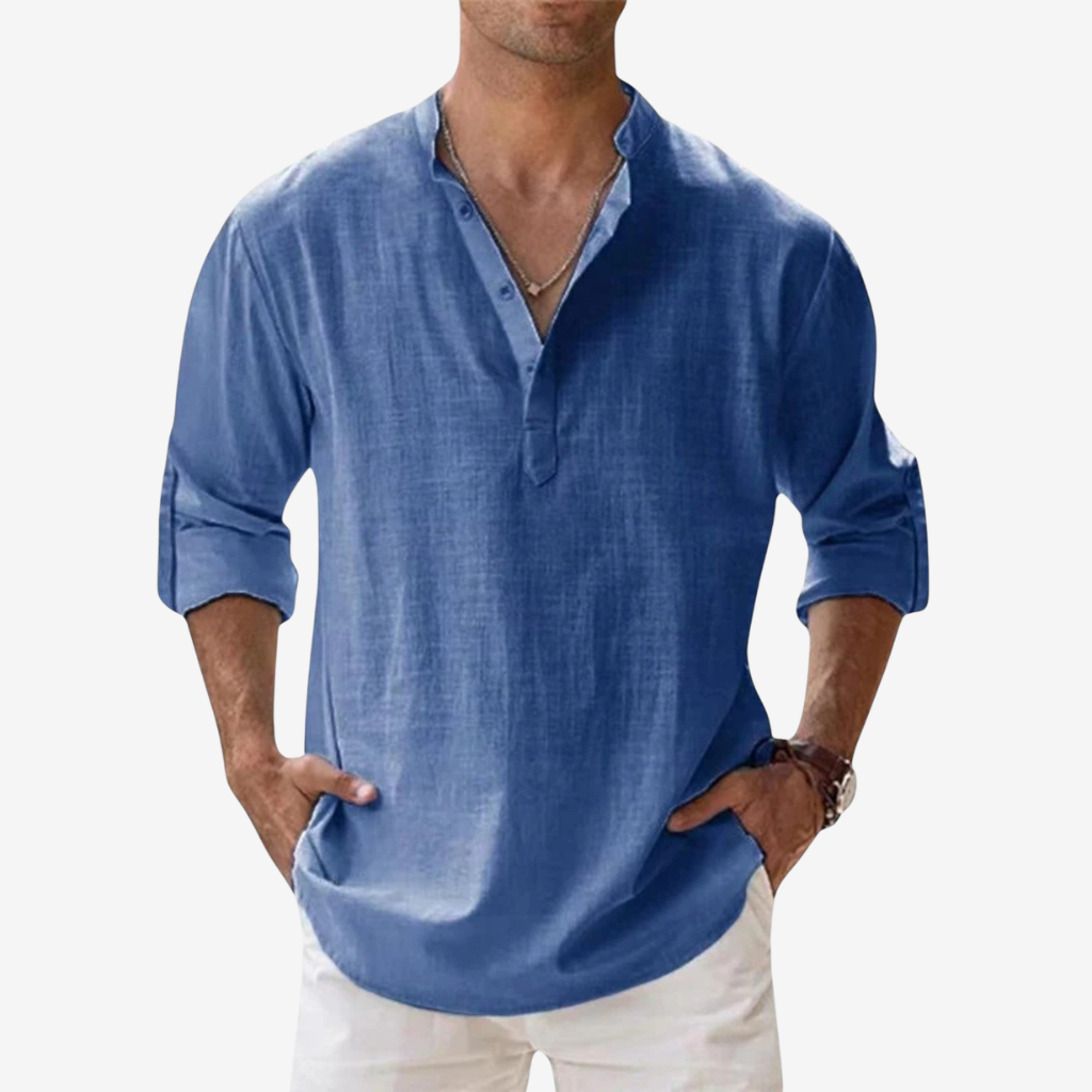 NOMU | Men's Linen Shirt – Casual Relaxed Fit Breathable Top