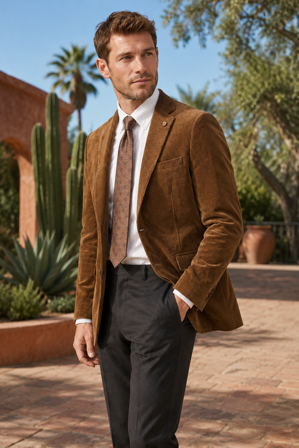 NOMU | Men's Corduroy Blazer – Classic Tailored Smart Casual Jacket