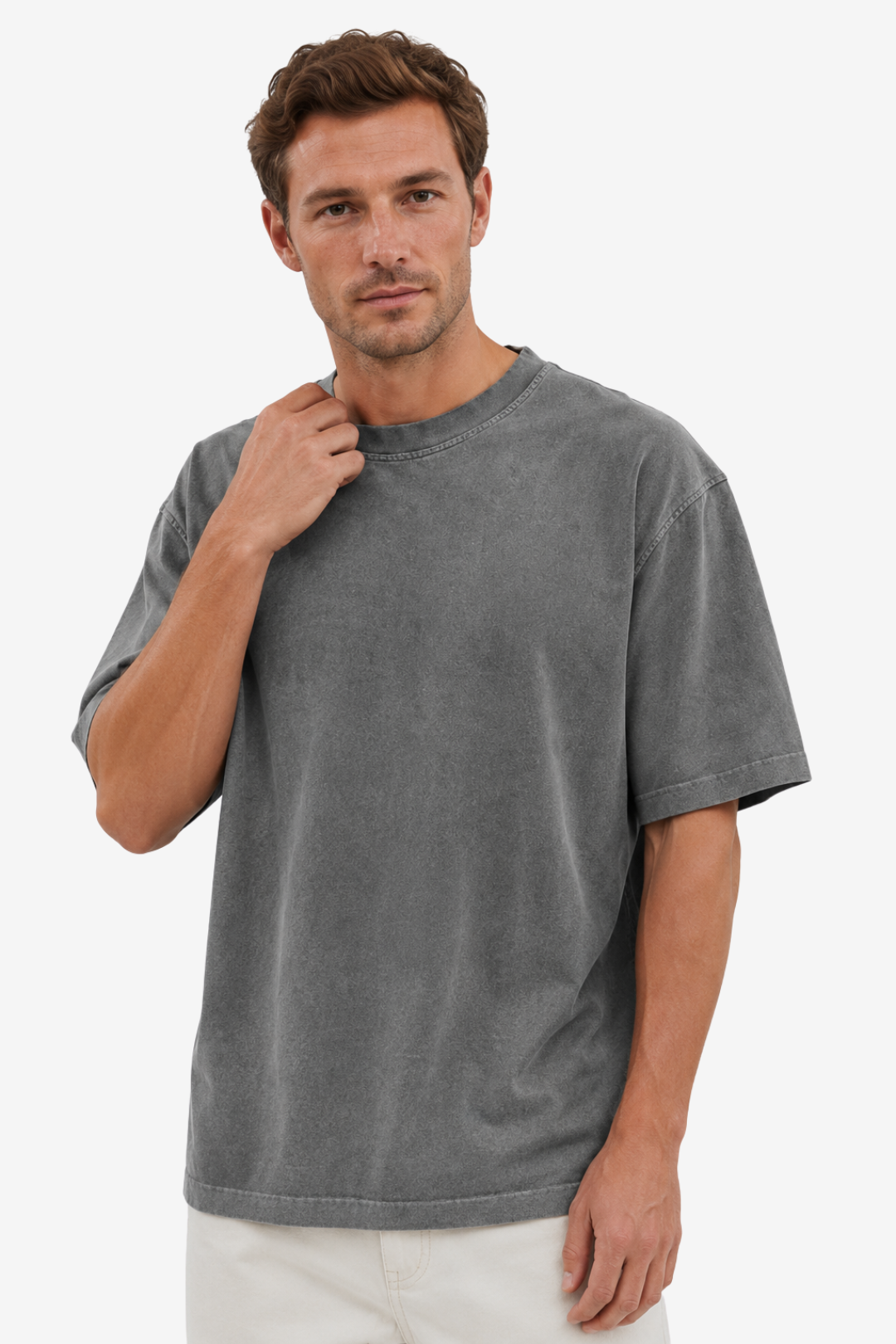 NOMU | Men's Relaxed T Shirt – Crew Neck Oversized Short Sleeve Design