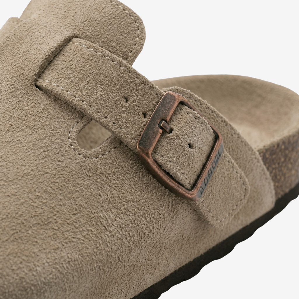 NOMU | Men’s Buckle Strap Closed-Toe Slip-On Mules