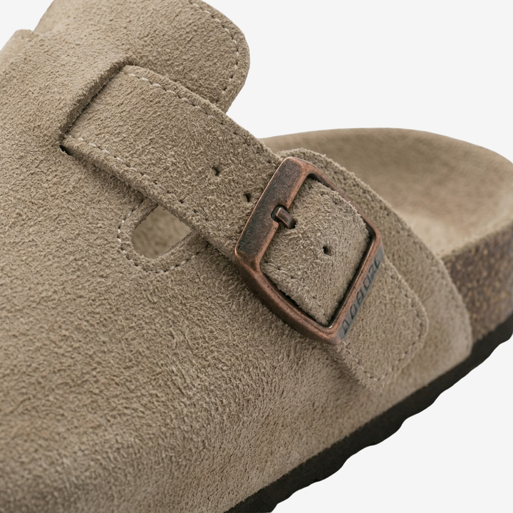 NOMU | Men’s Buckle Strap Closed-Toe Slip-On Mules