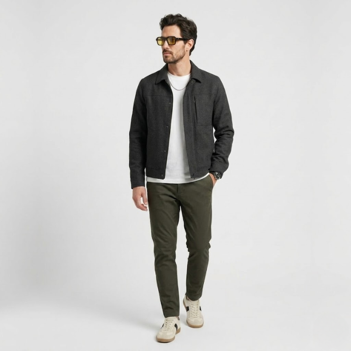 NOMU | Men's Retro Square Sunglasses – Thick Frame with Tinted Lenses
