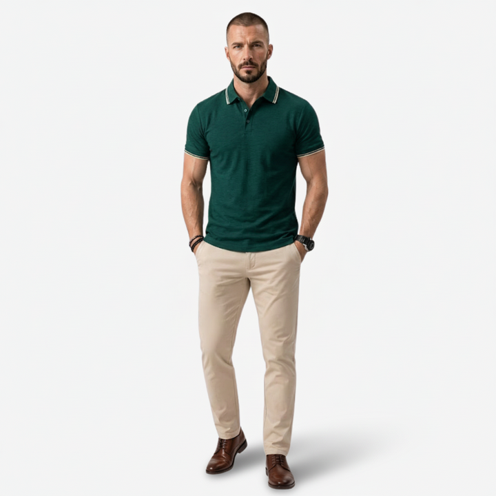 NOMU | Men's Classic Polo Shirt – Contrast Trim Casual Fit