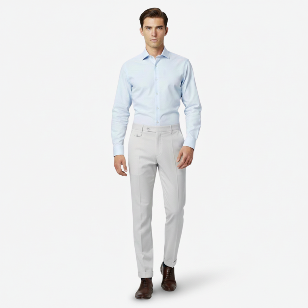 NOMU | Men's Slim Fit Ankle Dress Trousers – Modern Tailored Formal Pants