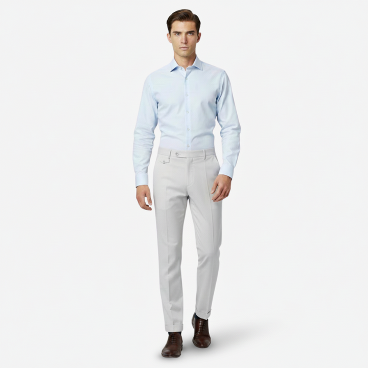 NOMU | Men's Slim Fit Ankle Dress Trousers – Modern Tailored Formal Pants