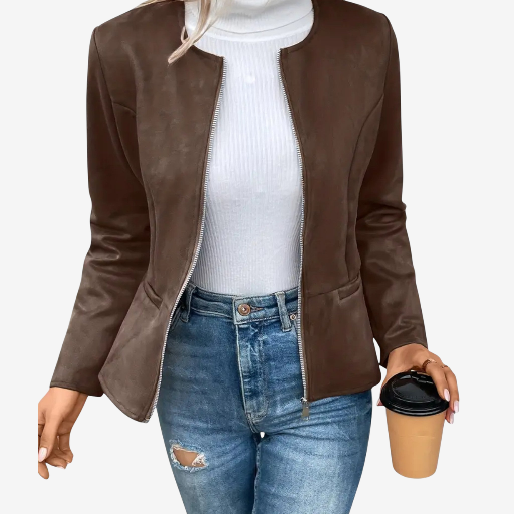 NOMU | Women’s Slim Fit Zipper Jacket – Heritage Chic