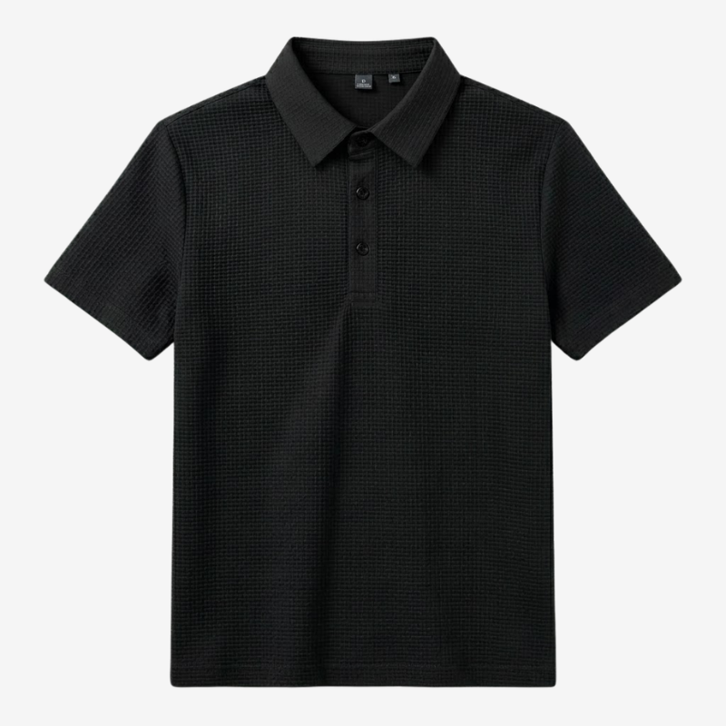 NOMU | Men's Textured Polo Shirt – Classic Short Sleeve Casual Fit