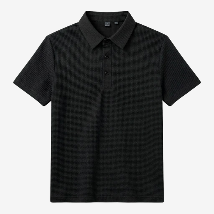 NOMU | Men's Textured Polo Shirt – Classic Short Sleeve Casual Fit