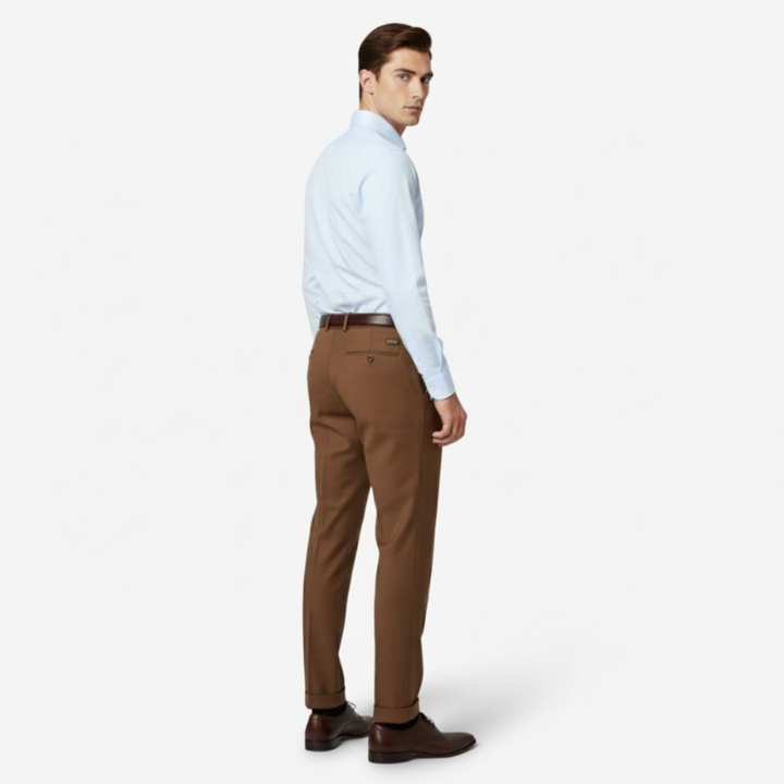 NOMU | Men's Pleated Tapered Dress Trousers – Classic Tailored Formal Pants