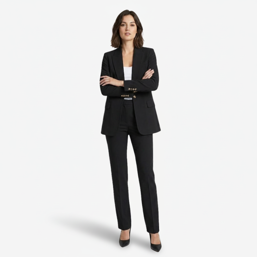 NOMU | Women's Tailored Blazer & Straight-Leg Trouser Set – Minimalist Power Suit Co-Ord