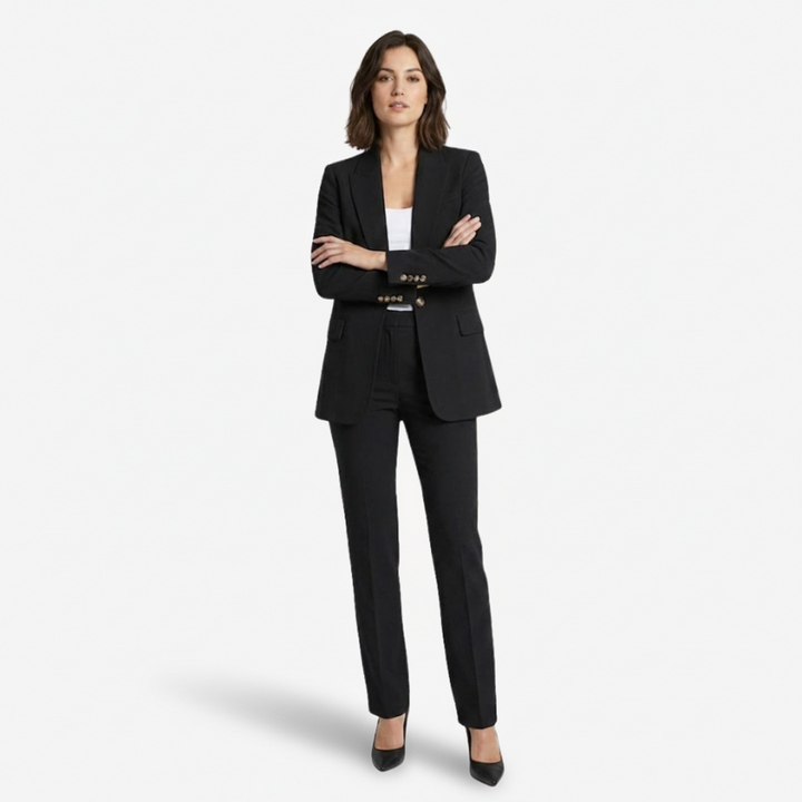 NOMU | Women's Tailored Blazer & Straight-Leg Trouser Set – Minimalist Power Suit Co-Ord