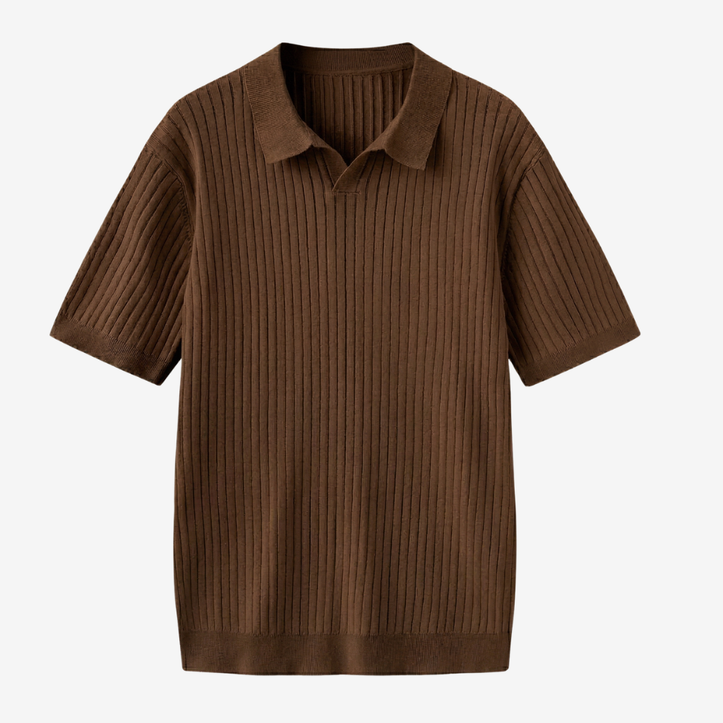 NOMU | Men’s Ribbed Short Sleeve Polo Shirt