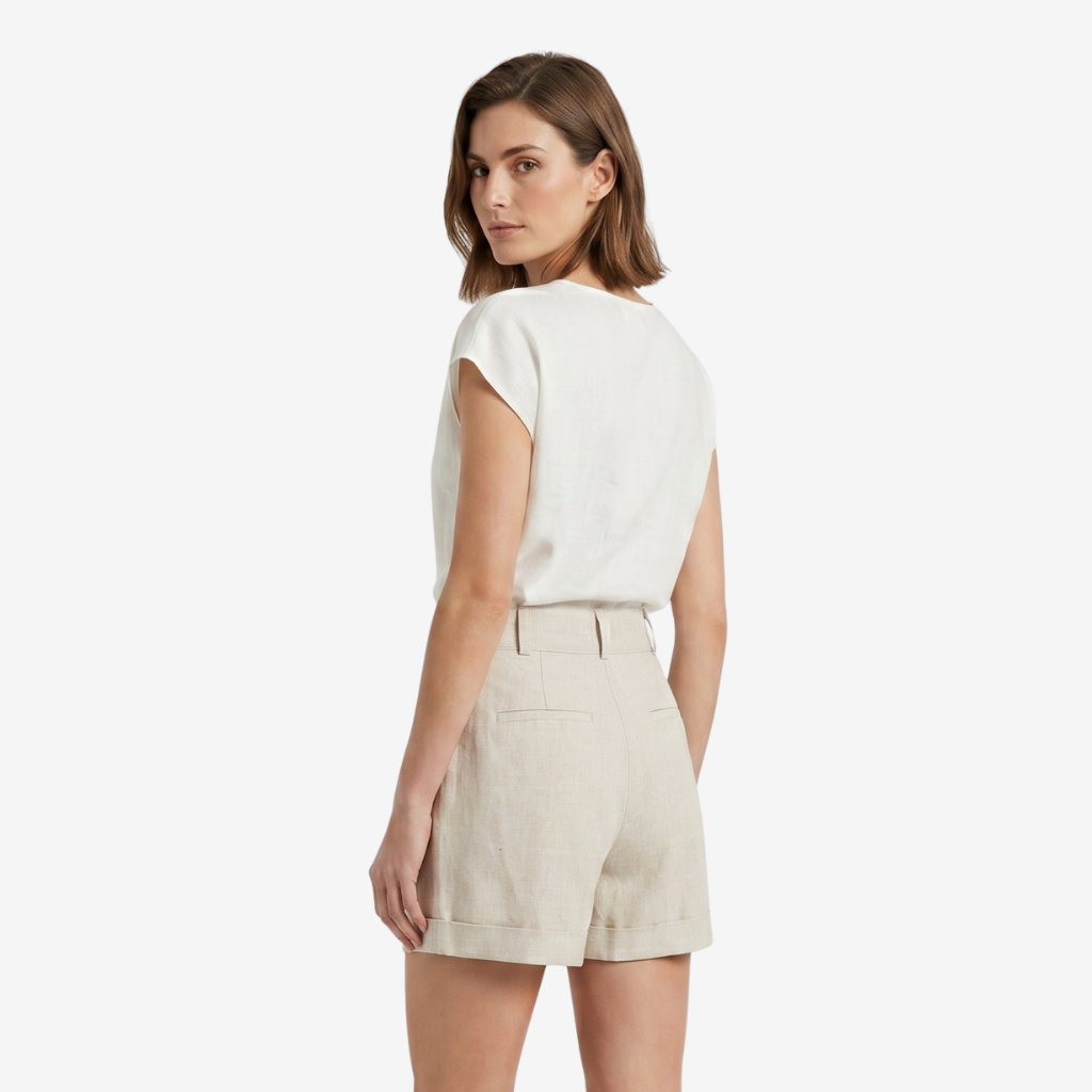 NOMU | Women’s High Waisted Linen Shorts