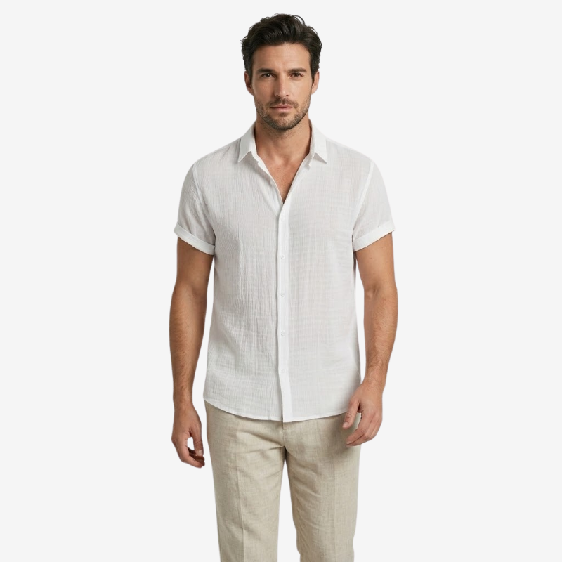 NOMU | Men's Lightweight Shirt – Short Sleeve Button-Up Casual Design