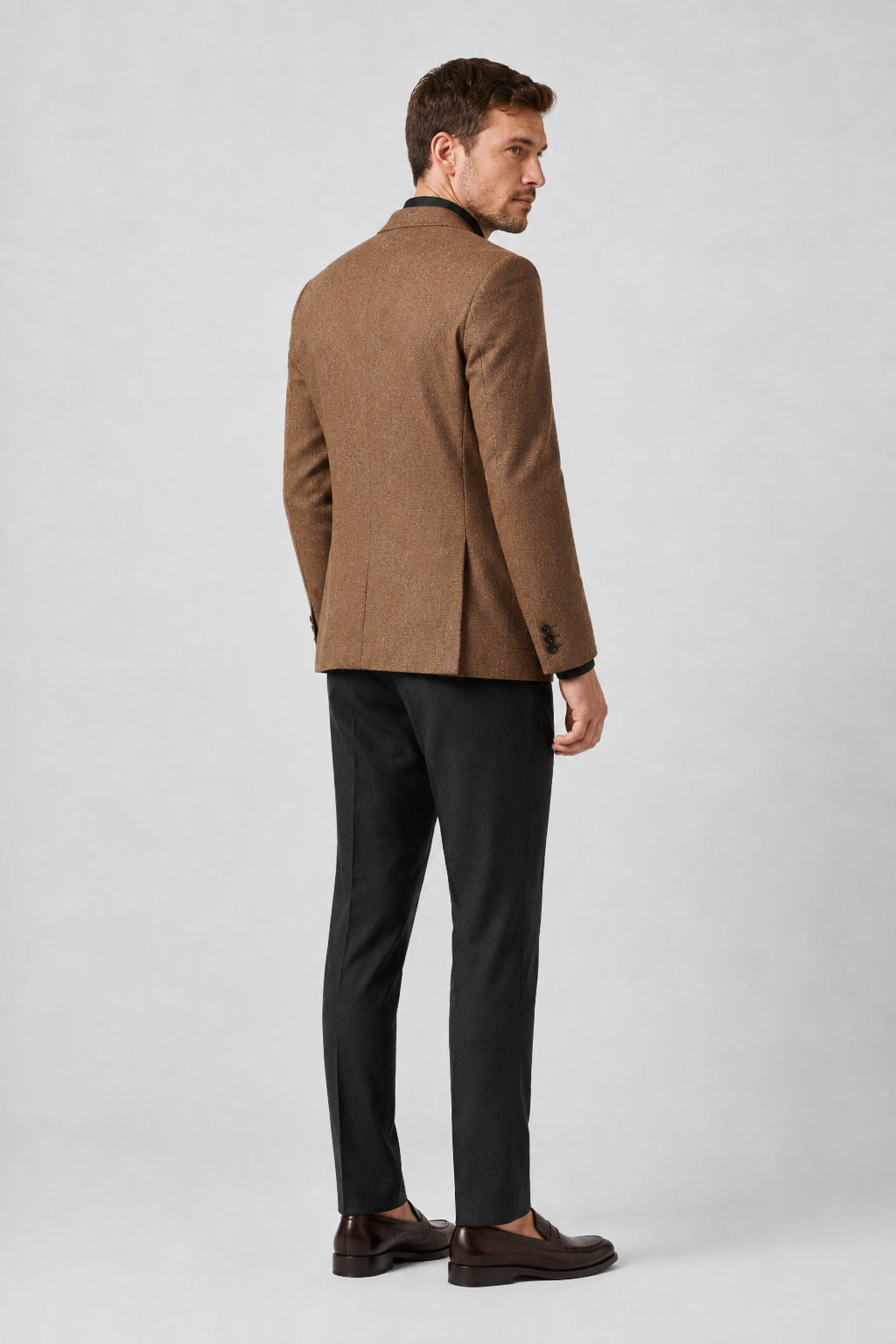 NOMU | Men's Textured Tailored Blazer – Smart Casual Single-Breasted Jacket