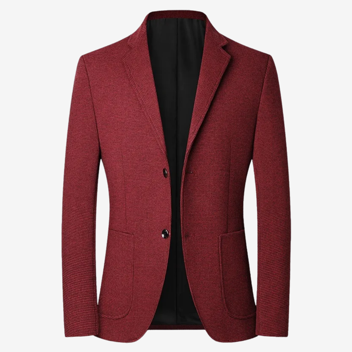 NOMU | Men's Textured Tailored Blazer – Smart Casual Single-Breasted Jacket