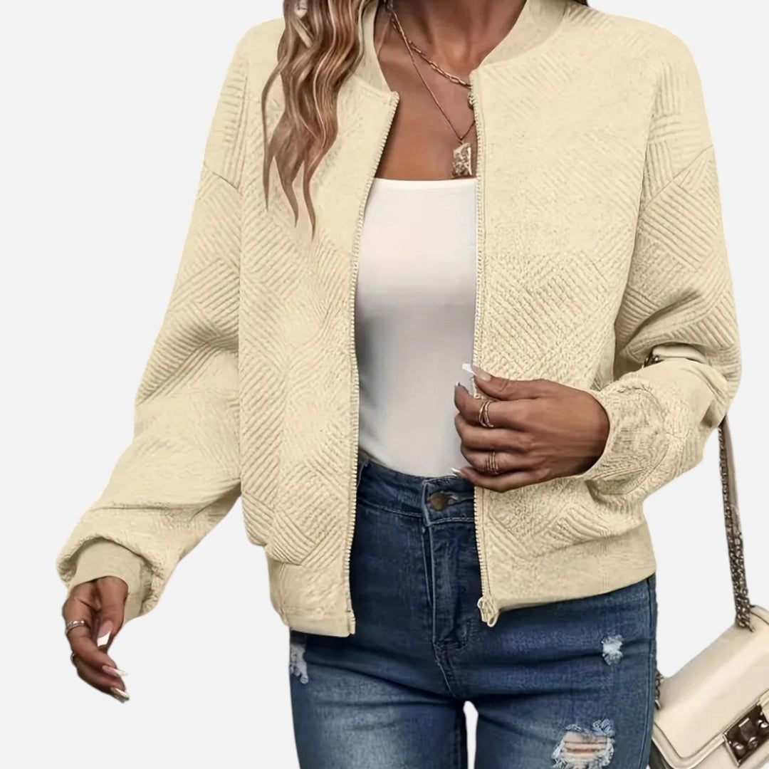 Women’s Solid Textured Jacket – Refined Everyday Style