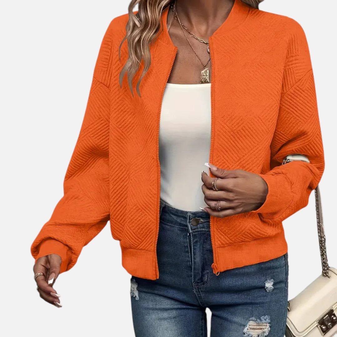 Women’s Solid Textured Jacket – Refined Everyday Style