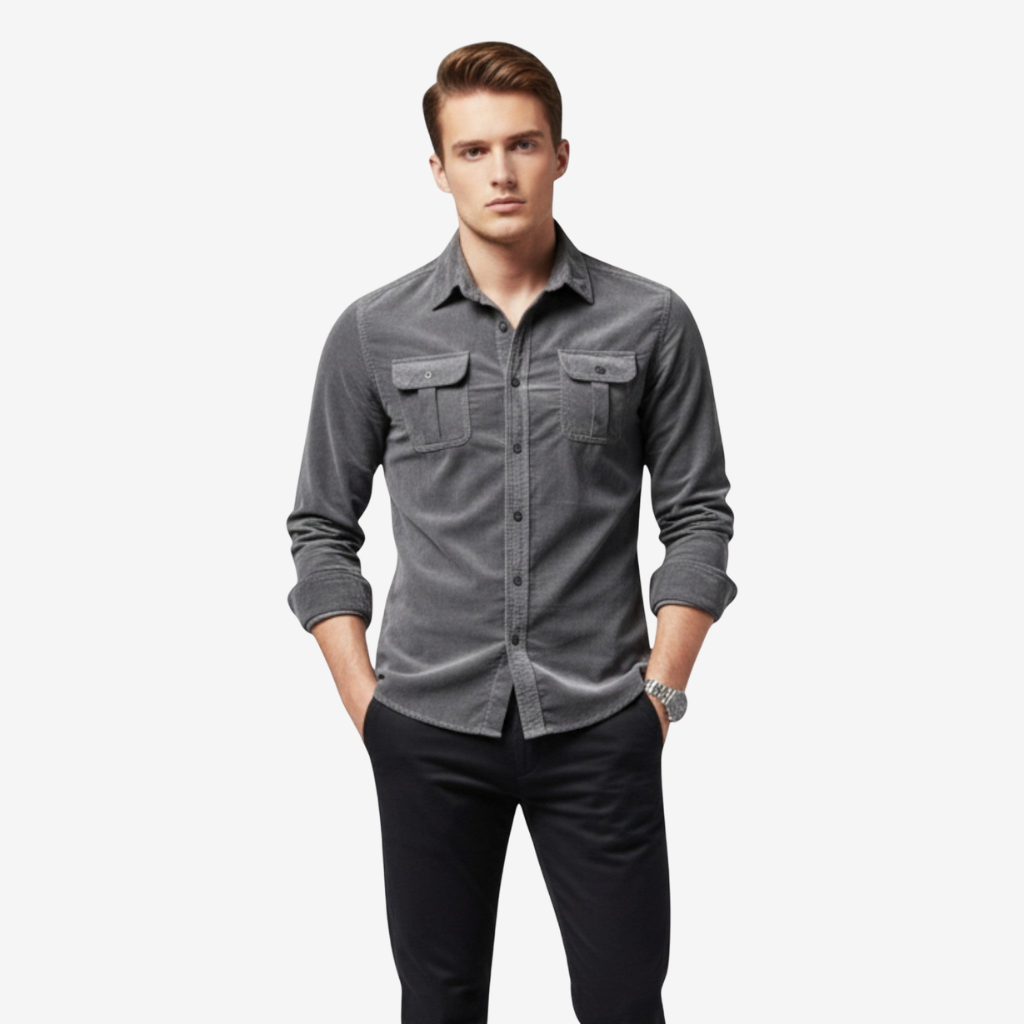 NOMU | Men’s Corduroy Business Casual Shirt