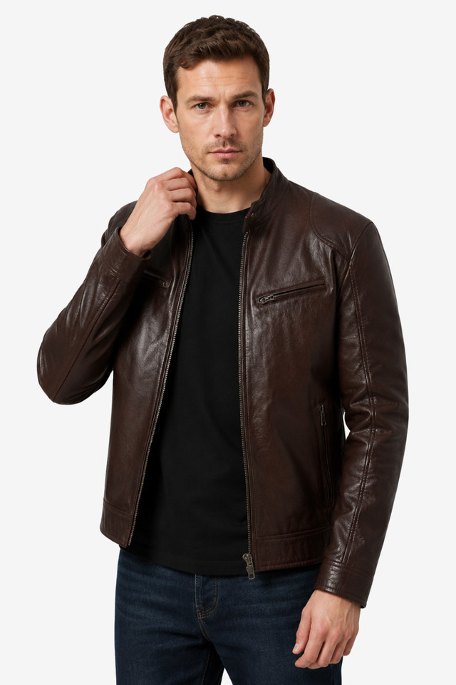 NOMU | Men’s Faux Leather Zip Coat
