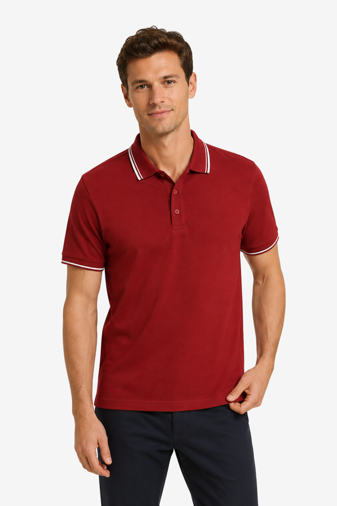 NOMU | Men's Classic Polo Shirt – Contrast Trim Casual Fit
