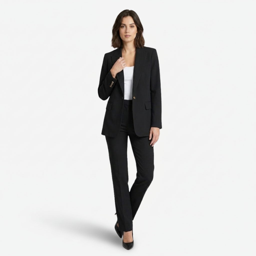 NOMU | Women's Tailored Blazer & Straight-Leg Trouser Set – Minimalist Power Suit Co-Ord
