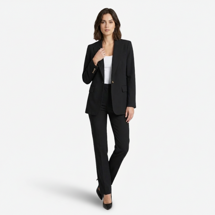 NOMU | Women's Tailored Blazer & Straight-Leg Trouser Set – Minimalist Power Suit Co-Ord