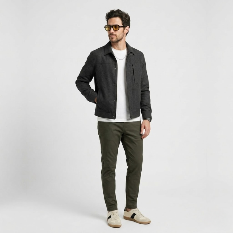 NOMU | Men's Retro Square Sunglasses – Thick Frame with Tinted Lenses