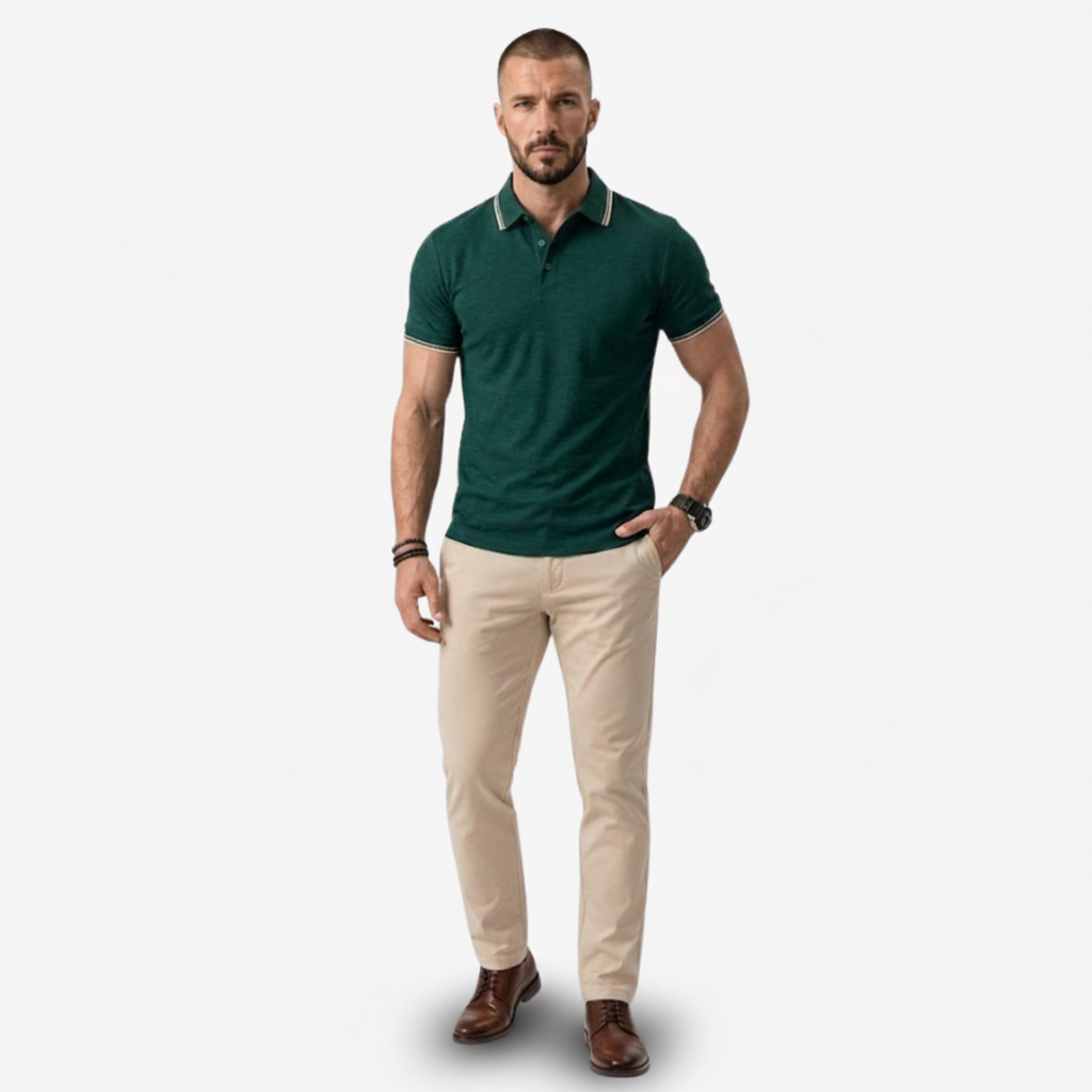 NOMU | Men's Classic Polo Shirt – Contrast Trim Casual Fit