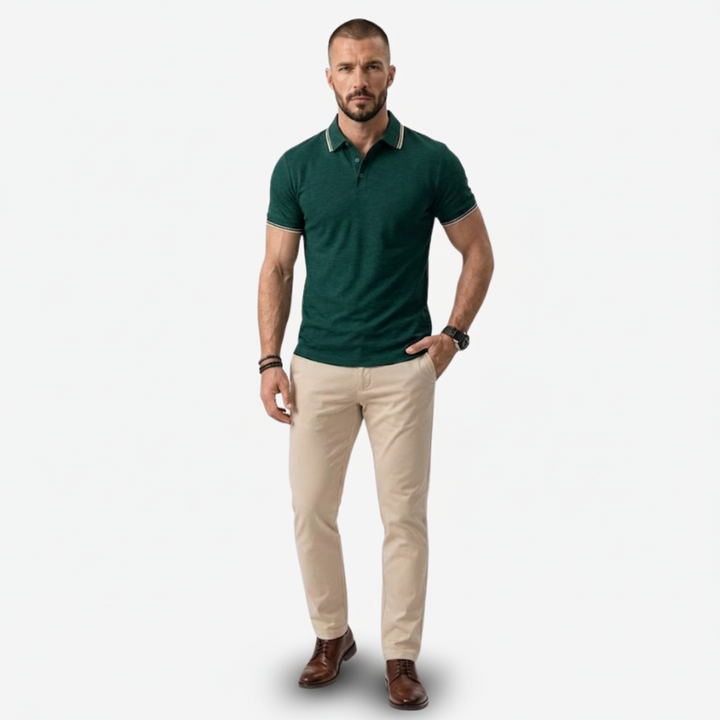 NOMU | Men's Classic Polo Shirt – Contrast Trim Casual Fit